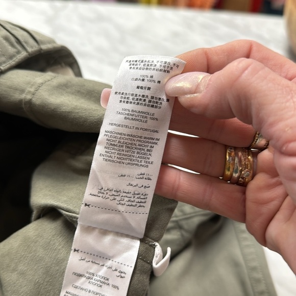 Miles Leon Olive Green Cotton Adjustable Waist Patch Pocket Chino Trouser UK32 - Picture 14 of 16